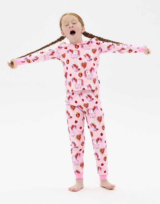 Rock Your Kid - Unicorn Hearts Frill Long Sleeve Alice Sleep Set