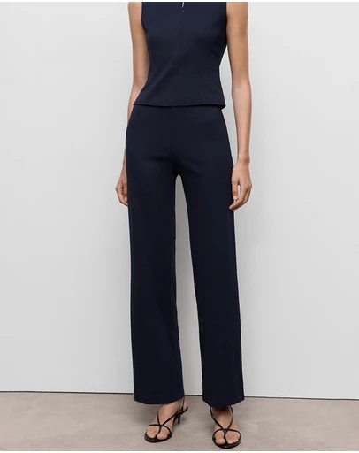 M.N.G - Straight-Fit Trousers With Elastic Waist