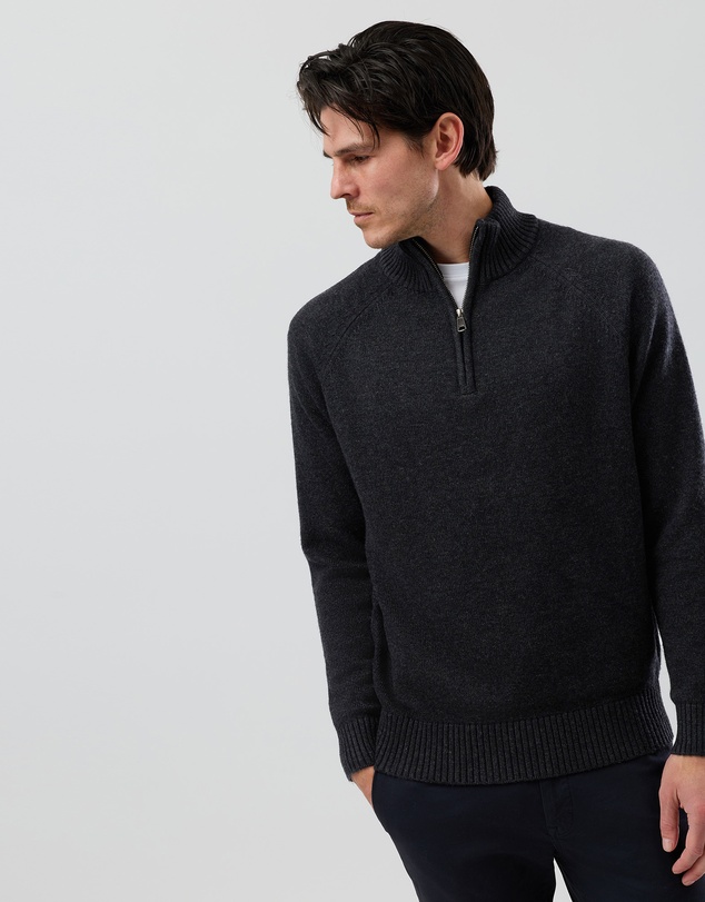Wayver - Half Zip Wool Blend Knit