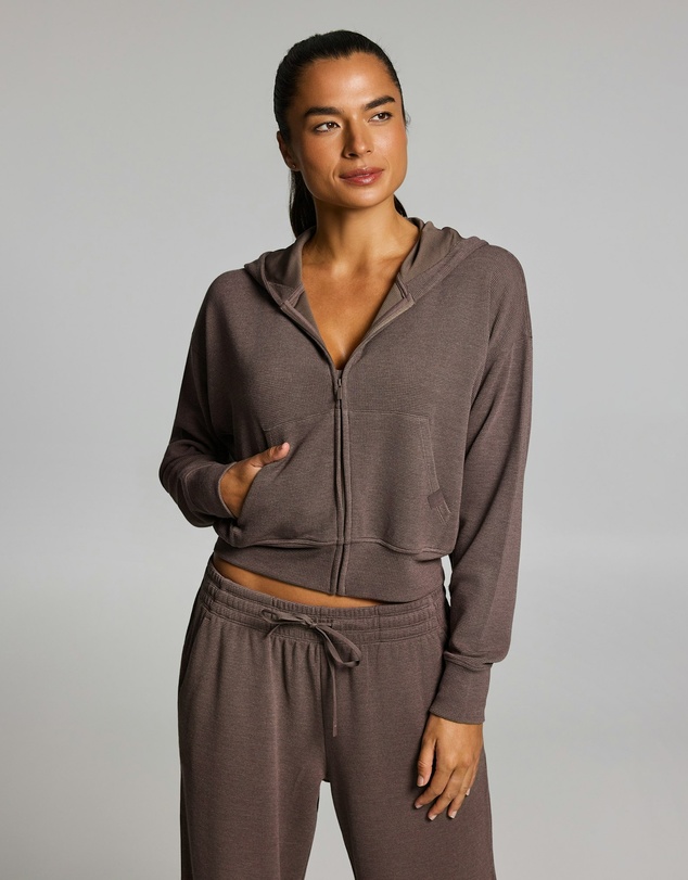Rockwear - Waffle Jersey Zip Through Hoodie
