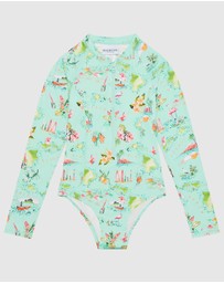 Bluesalt Beachwear - Girls one piece swimsuit Island Life
