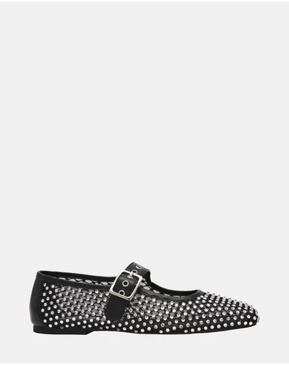 Steve Madden - Marcela Black Mesh Flats