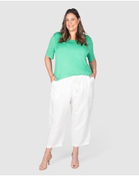 Love Your Wardrobe - Grace Crop Linen Pants