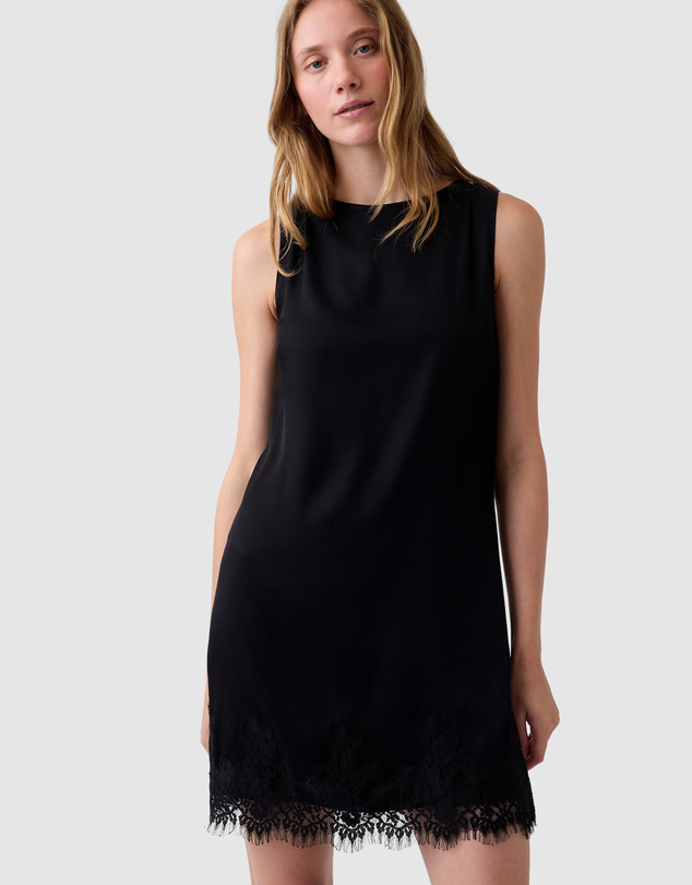 GAP - Sleeveless Shift Lace Hem Dress