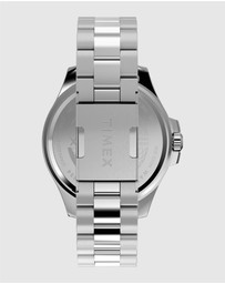 TIMEX - Harborside Coast Multifunction 43mm Stainless Steel Bracelet Watch
