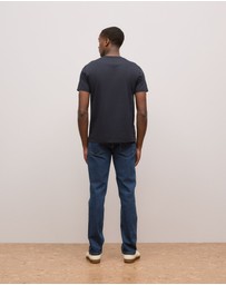 Trenery - Cotton Jersey Crew T-shirt in Navy