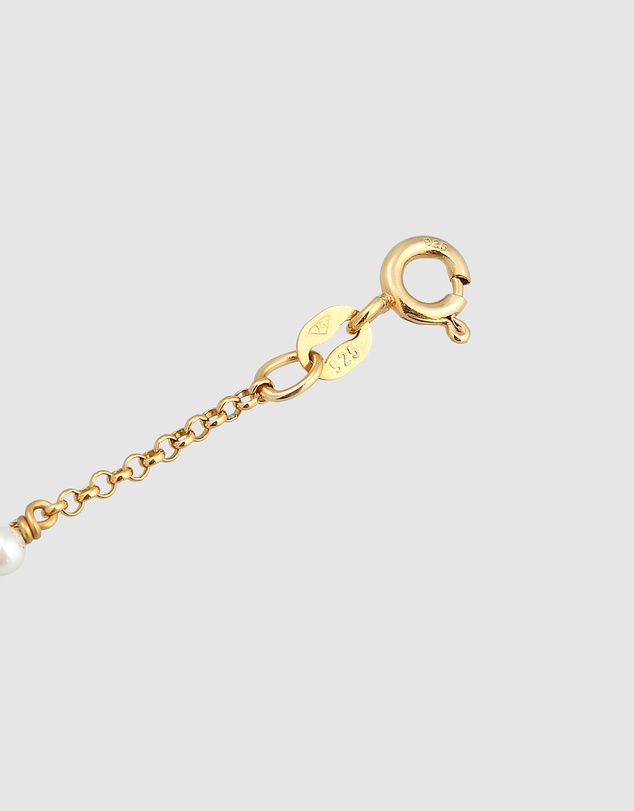 Elli Jewelry - Shell Pearl Hand Chain in Gold-Plated 925 Silver
