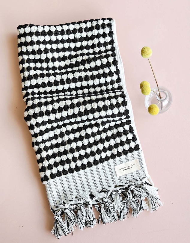 Miss April - Pompom Hand Towel