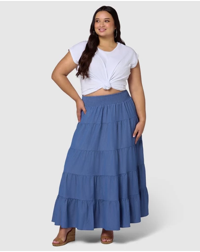 Indigo Tonic - Alice Luxe Chambray Maxi Skirt