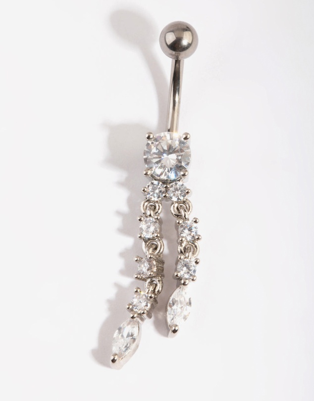 Lovisa - Titanium Dangle Belly Bar