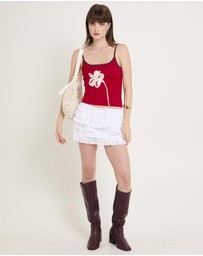 Subtitled - Ula Floral Knit Singlet