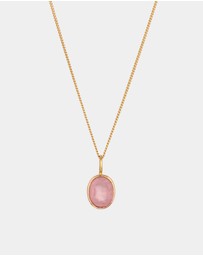 Elli Jewelry - Necklace Quartz 925 Sterling Silver Gold-Plated