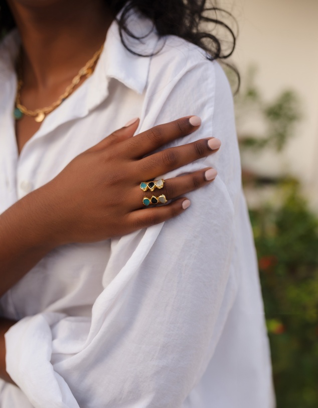 Meshca - Trio Spark Bridge Ring