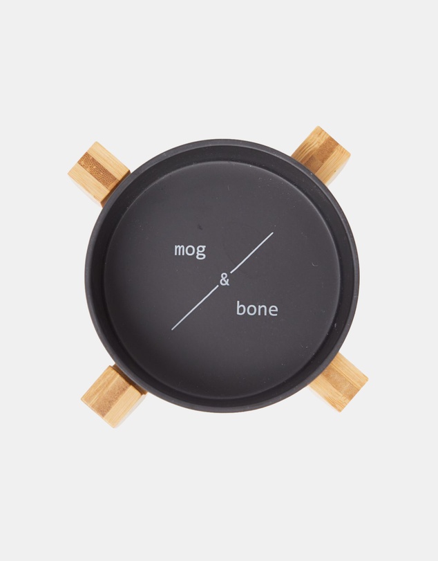 Mog & Bone - Single Bamboo Cat Bowl Black