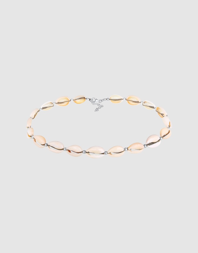 Elli Jewelry - Necklace Summer Beach Trend with Kauri Shells Beach in 925 Sterling Silver
