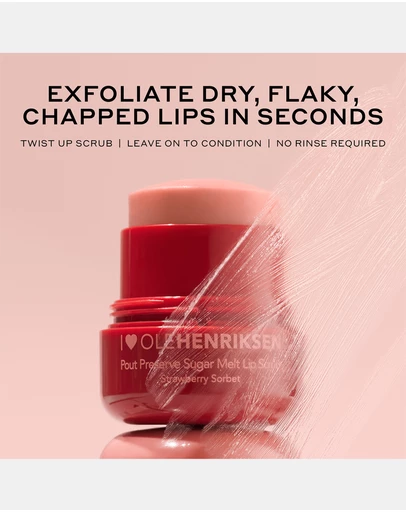 Ole Henriksen - Pout Preserve Sugar Melt Lip Scrub, Strawberry Sorbet