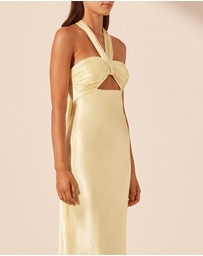 Shona Joy - La Lune Ruched Halter Maxi Dress