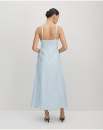 AERE - Bettina Linen Midi Dress