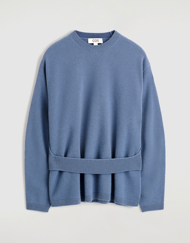 COS - Belt-Detail Merino Wool Jumper