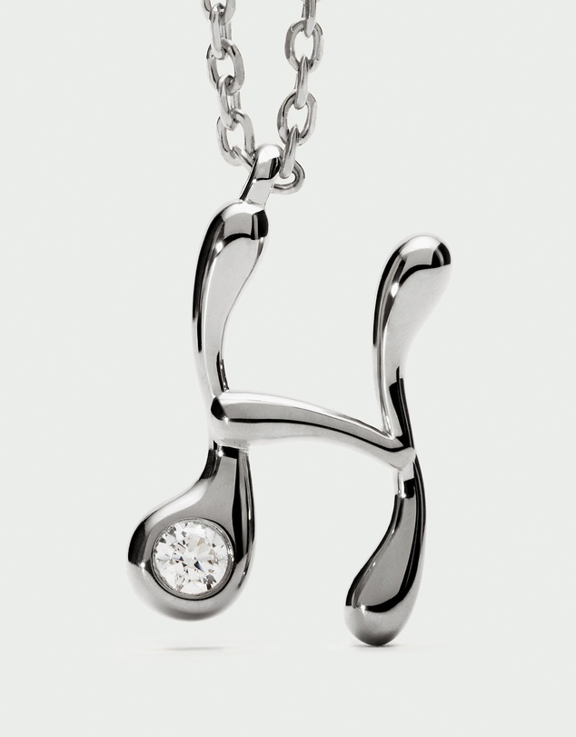PDPAOLA - Initial 2026 H Silver Pendant Necklace