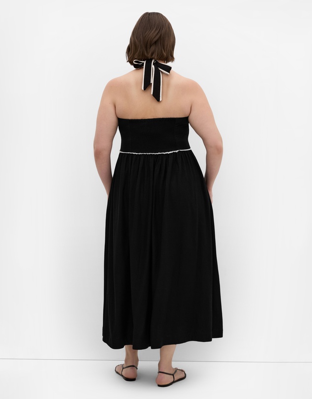 City Chic - Stacey Halter Midi Dress - black