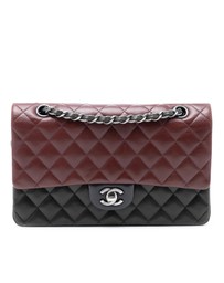 Pre-Loved by Azura Reborn - Pre-Loved Medium Classic Tricolor Lambskin Double Flap