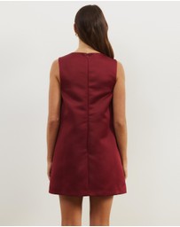 Atmos&Here - Poppy Structured Satin Mini Dress