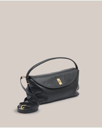 VESTIRSI - Sloane Large Black Leather Top Handle Crossbody