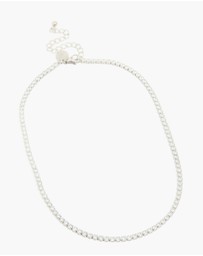 Lovisa - Waterproof Stainless Steel Cubic Zirconia Classic Tennis Necklace