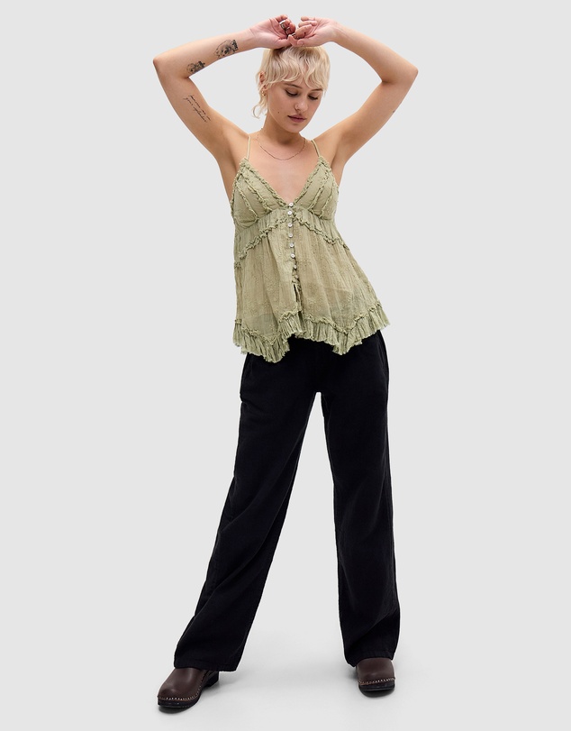 BDG By Urban Outfitters - Kayla Lowrider Linen Trousers