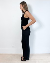 Cirkular - Pre-Loved - Marle Black Frayed Top