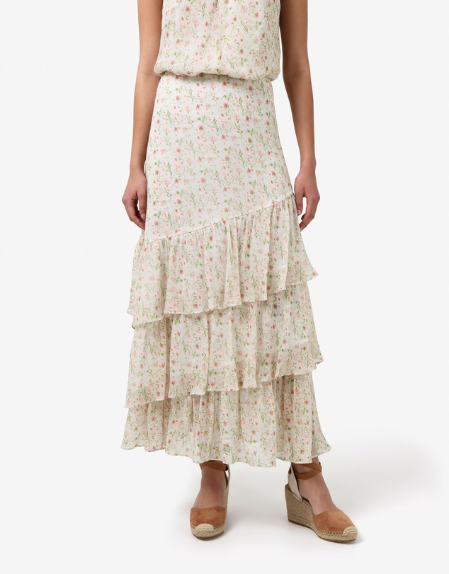Forcast - Indy Ruffle Floral Skirt