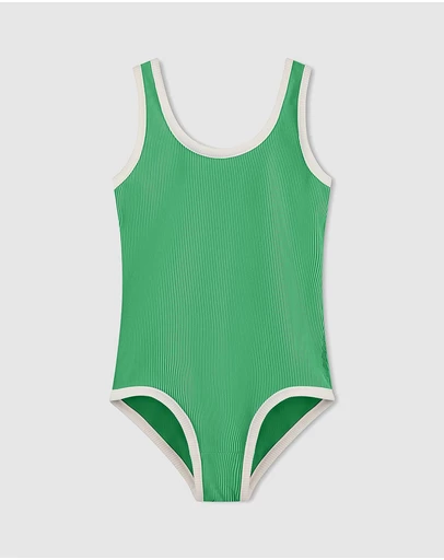 Zulu & Zephyr Mini - Mini Stripe Rib Scoop One Piece - Kids