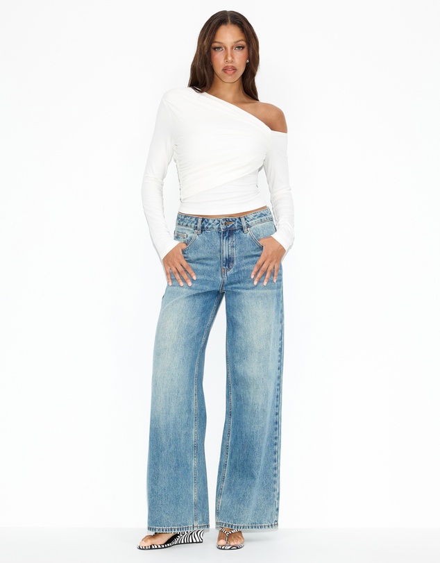 Dazie - Katia Asymmetric Jersey Top