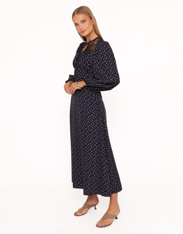 Petal & Pup - Tillie Long Sleeve Maxi Dress - Navy Tulip Floral