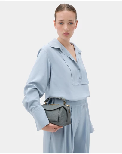 Oroton - Mica Texture Mini Bowler Bag