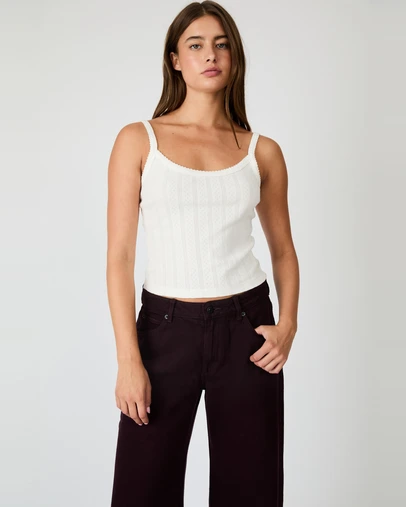 Rolla's - Pointelle Cami - White