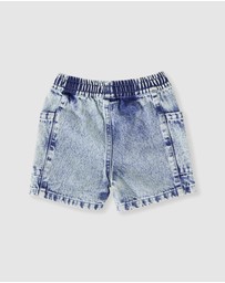 Goldie + Ace - Noah Denim Pocket Shorts - Babies-Kids