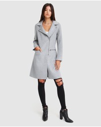 Belle & Bloom - Last Chance Wool Blend Moto Coat
