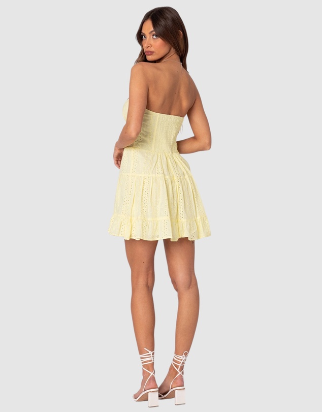 EDIKTED - Liora Lacey Cotton Mini Dress