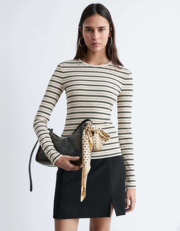 & Other Stories - Ribbed Long-Sleeve Top