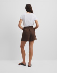 Country Road - Organically Grown Linen Tie Detail Short