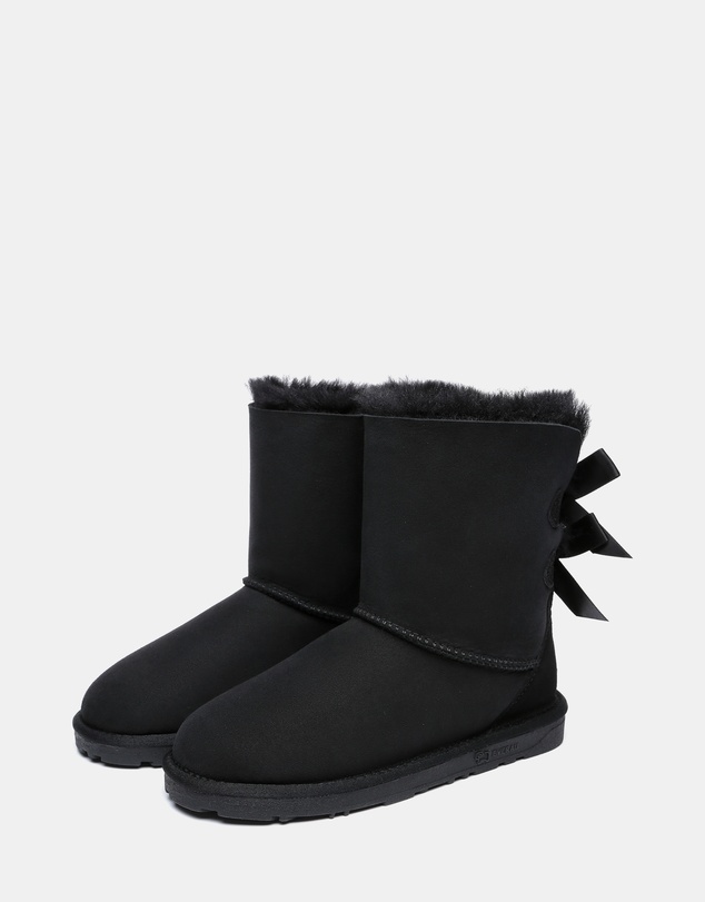 EVERAU - EverAU Ugg Short Back Bow Sheepskin Upper UGG Boots