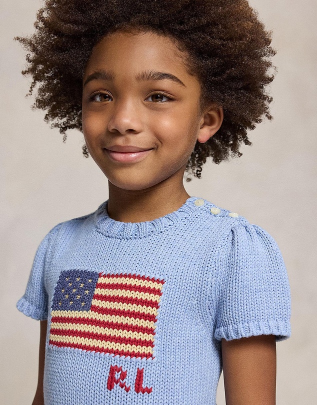 Polo Ralph Lauren - Flag-Intarsia Cotton Sweater Dress - Babies-Kids
