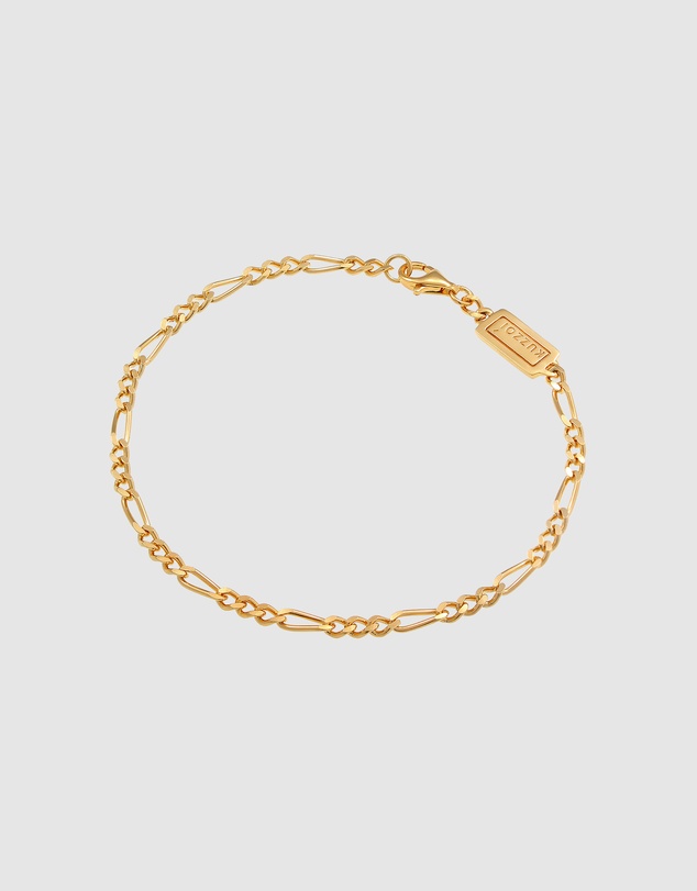 Kuzzoi - ICONIC EXCLUSIVE - Classic Figaro Chain Bracelet in Gold-Plated 925 Sterling Silver