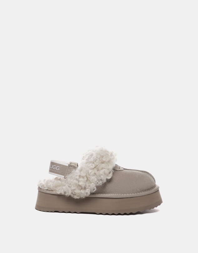 EVERAU - Australian Shepherd Ugg Waffle Curly Platform Cow Suede Upper House Shoes