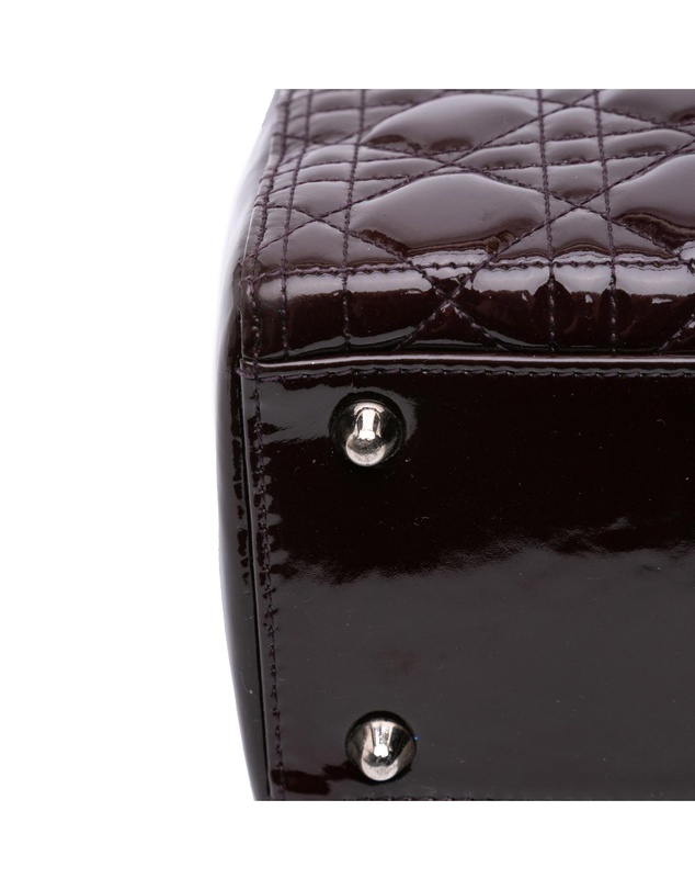 Dior - Pre-Loved Large Patent Cannage Lady Dior
