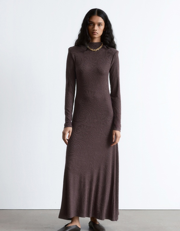 & Other Stories - Jacquard Jersey Maxi Dress