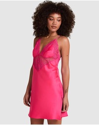 Hunkemoller - Satin Lace Gabrielle Slip Dress