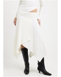 Alice In The Eve - Ashley Ribbed Assymetrical Wrap Skirt